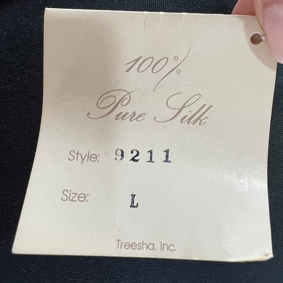 Vintage TREESHA Vibrant Red Silk BodySuit Womens Classic Teddi Tank L Large NEW - Picture 10 of 11